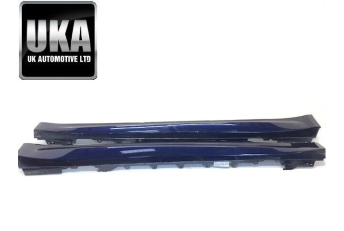  GENUINE BMW M4 F80 F82 F83 COUPE CABRIOLET SIDE SILL SKIRTS SKIRT COVERS BLUE