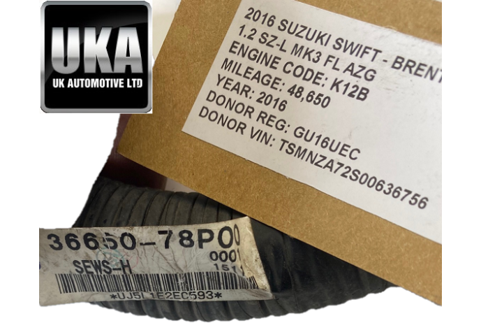 2016 SUZUKI SWIFT 1.2 SZ-L MK3 PETROL ENGINE WIRING LOOM HARNESS 36650-78P00