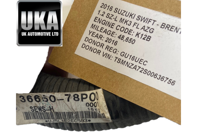 LOOM 36650-78P000 SUZUKI SWIFT 1.2 SZ-L MK3 PETROL ENGINE WIRING HARNESS 2016