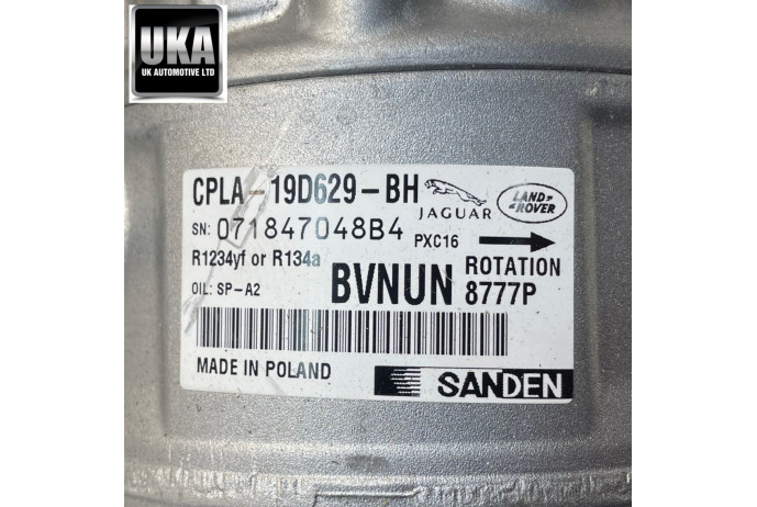 AC PUMP CPLA-19D629-BG JAGUAR F-TYPE XE XF F-PACE FTYPE FPACE AIR CONDITIONING