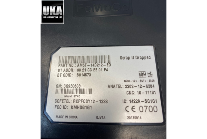 FORD FIESTA FOCUS KA B-MAX BLUETOOTH MODULE AM5T-14D212-ED AM5T14D212ED #20