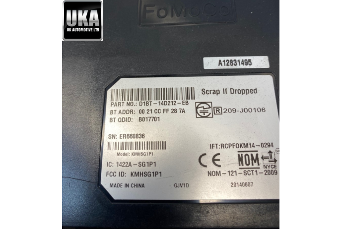 FORD FIESTA FOCUS KA B-MAX BLUETOOTH MODULE D1BT-14D212-EB  D1BT14D212EB  #12
