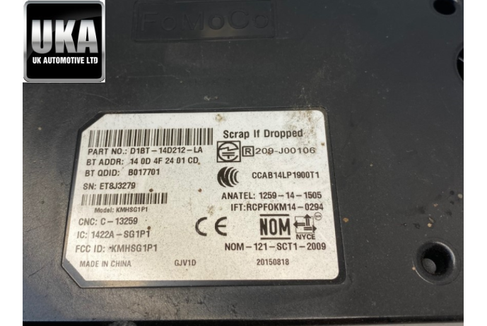 FORD FIESTA FOCUS KA B-MAX BLUETOOTH MODULE D1BT-14D212-LA  D1BT14D212LA  #15