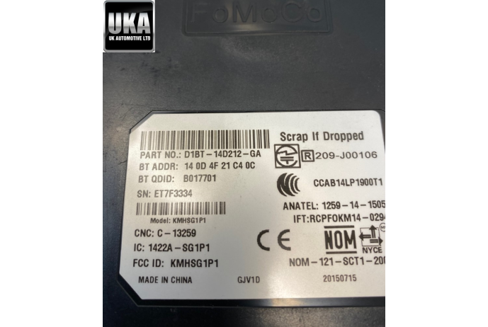 FORD FIESTA FOCUS KA B-MAX BLUETOOTH MODULE D1BT-14D212-GA  D1BT14D212GA #18