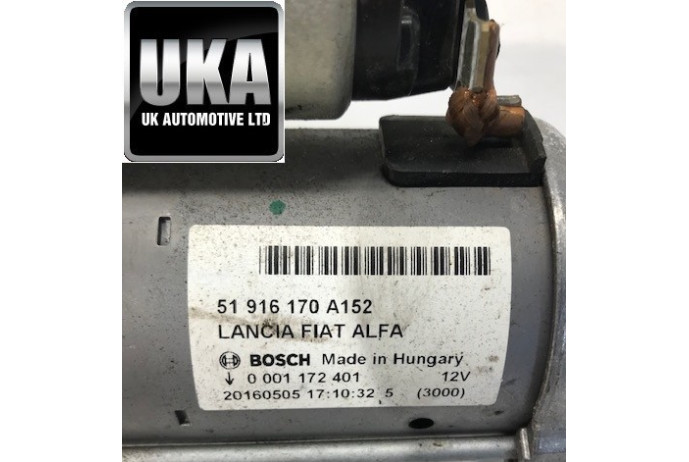 2016 FIAT 500 500X MULTIJET 1.3 1248CC DIESEL STARTER MOTOR 51916170A152
