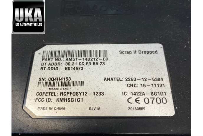 FORD FIESTA FOCUS BLUETOOTH MODULE AM5T-14D212-ED AM5T14D212ED #2