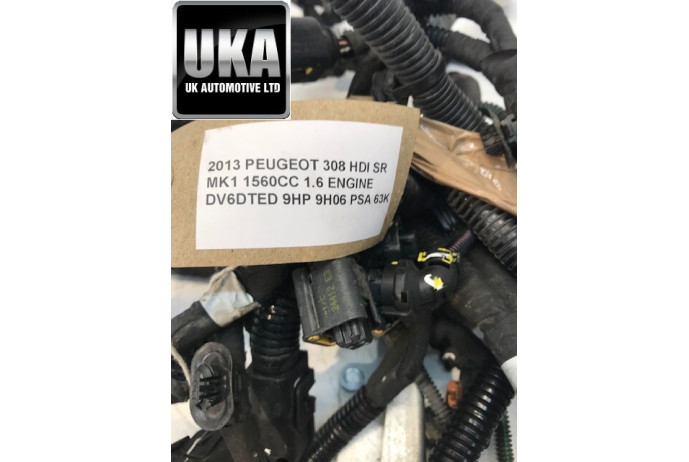 2013 PEUGEOT 308 1.6 HDI SR MK1 ENGINE WIRING HARNESS LOOM