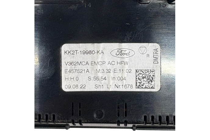 HEATER KK2T-19980-KA FORD TRANSIT CUSTOM MK9 CONTROL PANEL WITH AC 19-2024