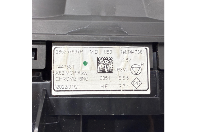 HEATER  285257697R RENAULT TRAFFIC 2.0 DCI CONTROL PANEL HVAC 2022 19-2022