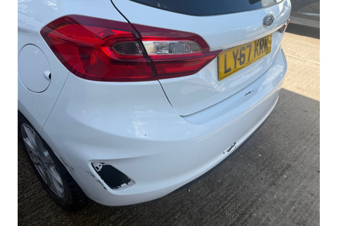 BUMPER H1BB-17906-A1E57VT FORD FIESTA MK8 REAR IN WHITE 2017 - 2021