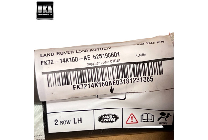 AIRBAG FK72-14K160-AE LAND ROVER DISCOVERY SPORT CURTAIN LEFT HAND SIDE LR060791