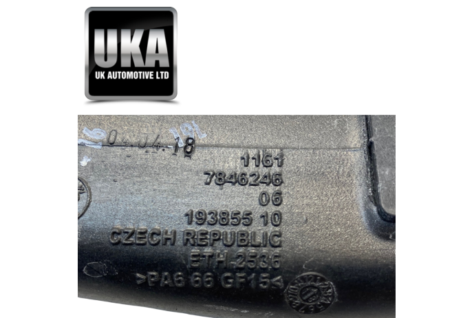 HOSE 7846246 BMW M4 3.0 F83 PETROL 2018 EURO 6 AIR INTAKE PIPE