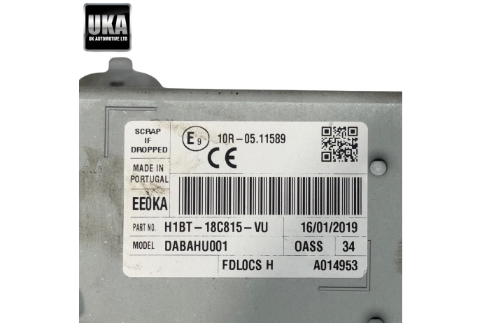 RADIO H1BT-18C815-VU FORD FIESTA MK8 HEADUNIT MEDIA 2019 2017-2022