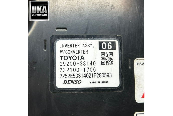 INVERTER G9200-33140 LEXUS ES 300H 2.5 PETROL HYBRID CONVERTER MK1 2021 9,500M