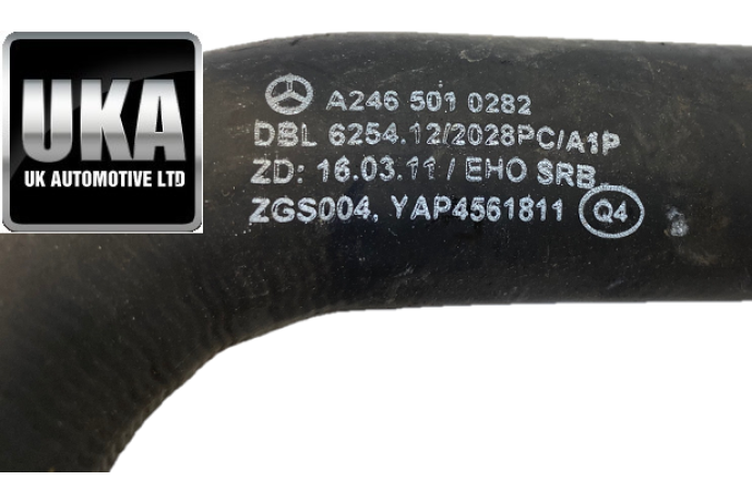 2018 MERCEDES A-CLASS 1.6 PETROL AMG WATER COOLANT HOSE A2465010282