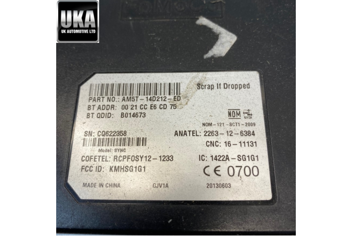 FORD FIESTA FOCUS KA B-MAX BLUETOOTH MODULE AM5T-14D212-ED AM5T14D212ED  #9