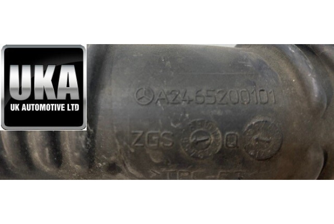 2015 MERCEDES A CLASS 2.1 DIESEL INTERCOOLER PIPE HOSE A2465200101