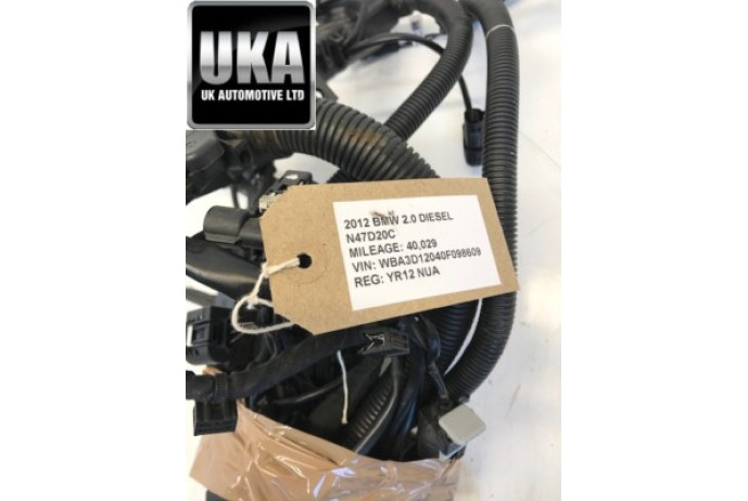2012 BMW  318D  2.0 DIESEL ENGINE WIRING LOOM HARNESS - MANUAL - N47D20C N4720U1