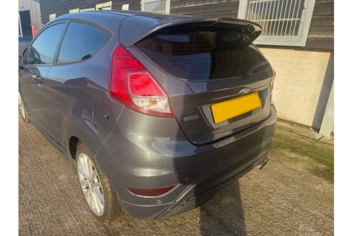BUMPER FORD FIESTA MK7 ZETEC S REAR IN MIDNIGHT SKY GREY WITH PARKING SENSORS