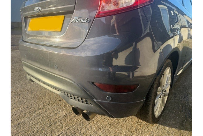 BUMPER FORD FIESTA MK7 ZETEC S REAR IN MIDNIGHT SKY GREY WITH PARKING SENSORS
