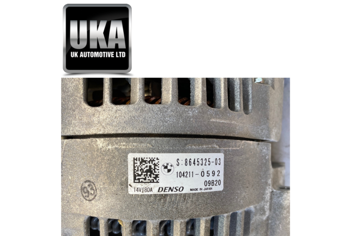 ALTERNATOR 8645325 BMW 118 1.5 PETROL 2,300 MILES 180 AMP DENSO