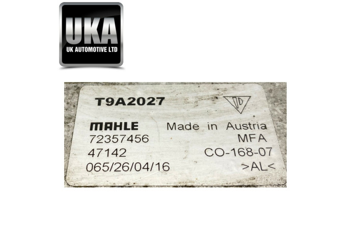 OIL COOLER 72357456 PORSCHE 911 CARRERA 4S 3.0 2017 991.2 HEAT EXCHANGER