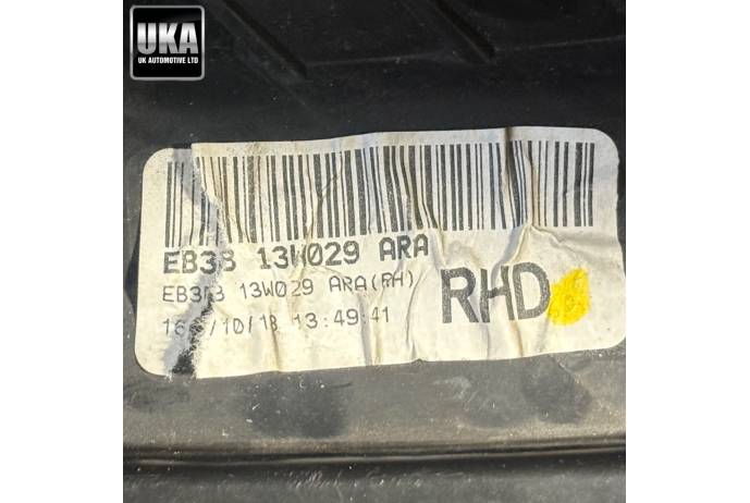 HEADLIGHT EB3B13W029ARA FORD RANGER T6 2015-2018 DRIVERS RIGHT HEAD LIGHT LAMP