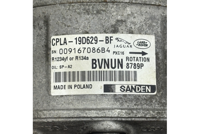 PUMP CPLA-19D629-BF JAGUAR XE 2.0 AC AIR CON COMPRESSOR DIESEL X760 204DTD