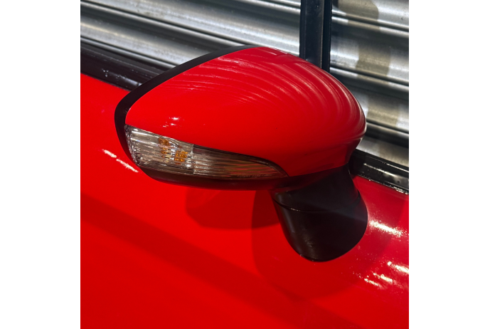 MIRROR FORD FIESTA MK7 DOOR WING POWER FOLD REAR VIEW MIRROR IN RED 2013-2017