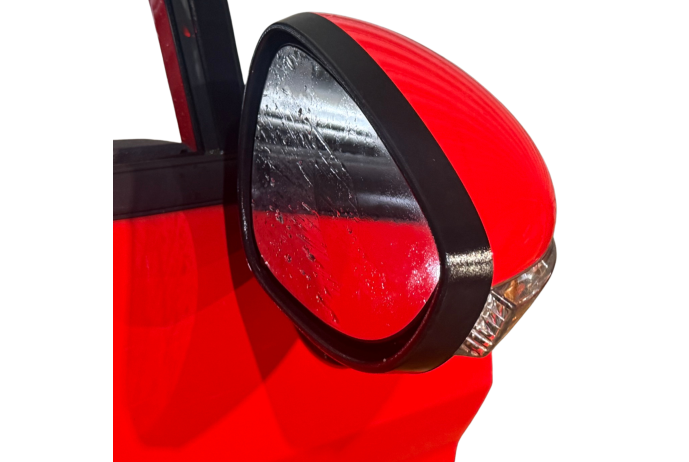 MIRROR FORD FIESTA MK7 DOOR WING POWER FOLD REAR VIEW MIRROR IN RED 2013-2017