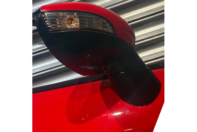 MIRROR FORD FIESTA MK7 DOOR WING POWER FOLD REAR VIEW MIRROR IN RED 2013-2017