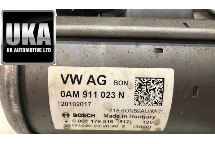 STARTER 0AM911023N VW AUDI Q2 1.4 TFSI PETROL TURBO MOTOR  2018 900 MILES