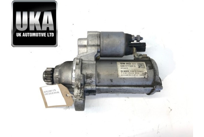 2016 VOLKSWAGEN POLO MK5 14-17 MATCH 1.2 TSI BOSCH STARTER MOTOR 0001179512