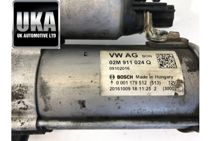 2016 VOLKSWAGEN POLO MK5 14-17 MATCH 1.2 TSI BOSCH STARTER MOTOR 0001179512