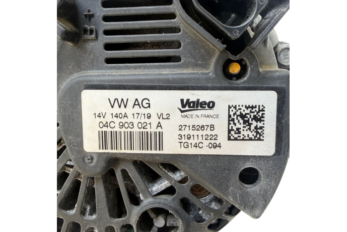 ALTERNATOR 04C903021A VW AUDI SEAT 1.5 TSI 140AMP  VOLKSWAGEN