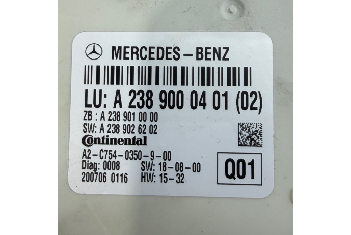 MODULE A2389000401 MERCEDES E CLASS COMFORT CONTROL UNIT 2020