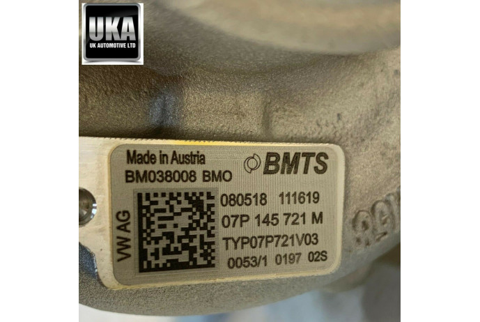 TURBO 07P145721M BENTLEY BENTAYGA 6.0 W12 TWIN TURBOCHARGER RH RIGHT 2015 ON
