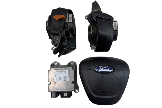 AIRBAG KIT FORD TRANSIT CUSTOM DRIVERS MODULE BELTS AIR BAGS AIRBAGS 2013-2018