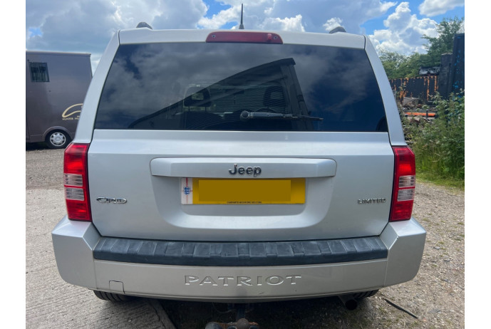 TAILGATE JEEP PATRIOT CRD 2008 IN SILVER REAR BOOT HATCH DOOR 2007 - 2012