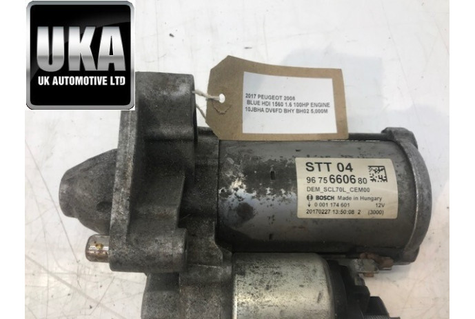 STARTER 9675660680 PEUGEOT 2008 1.6 HDI DIESEL STARTER MOTOR 2017