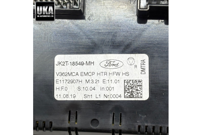 HEATER JK2T-18549-MH FORD TRANSIT CUSTOM MK9 AC CLIMATE PANEL SWITCH 2018-2023